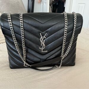 Black Medium YSL LouLou Bag